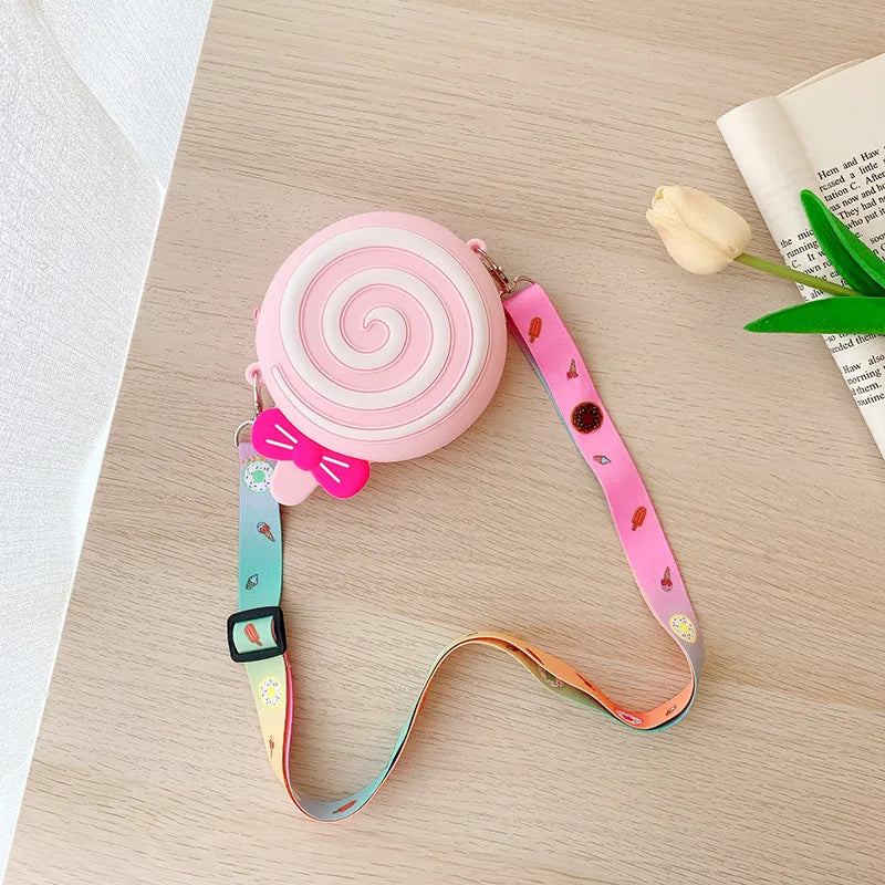 Cute Donut Silicone Coin Purse Pocket Mini Shoulder Bag Girls Daily Storage Bag - Totes and Tangles