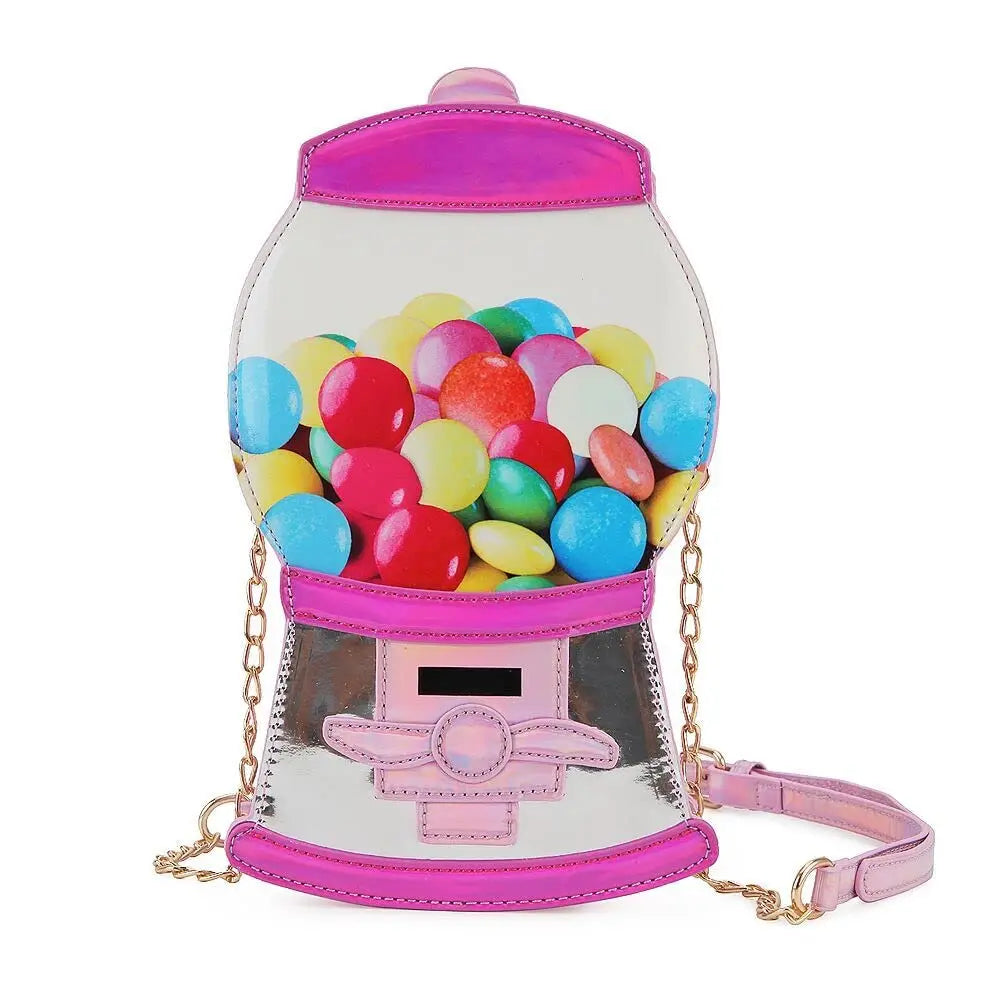 Novelty Crossbody Kawaii Gumball Machine Shaped Purses and Handbags for Women - Totes and Tangles