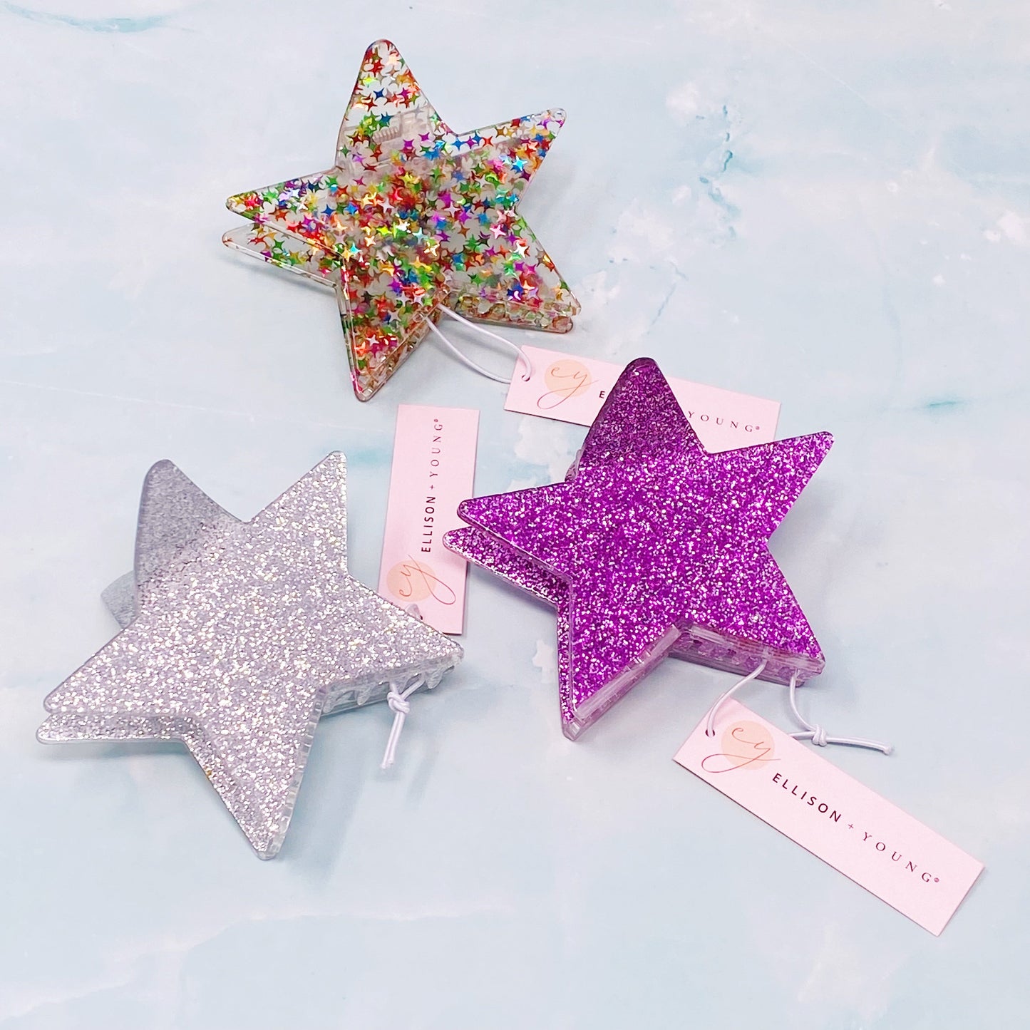 Dipped in Glitter Star Hair Claw