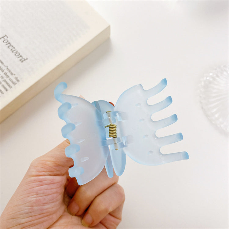 Frosted Butterfly Hair Claw Clip