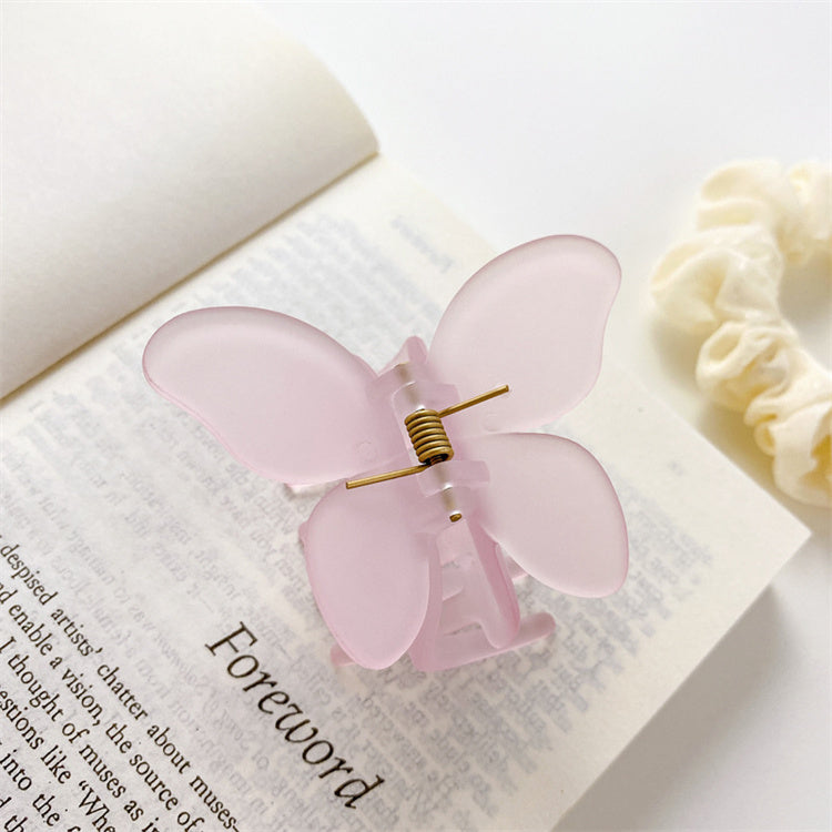 Frosted Butterfly Hair Claw Clip