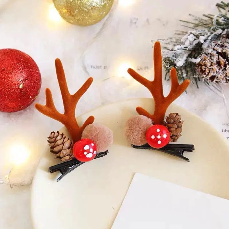 Christmas Reindeer Antler Barrettes and Headbands