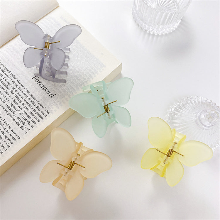 Frosted Butterfly Hair Claw Clip