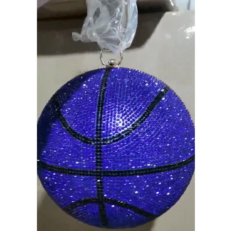New Rhinestone Crystal Basket Ball Purses Stone Big Capacity Shiny Glitter Bling Diamond Purse Basketball Bag for Ladies Women