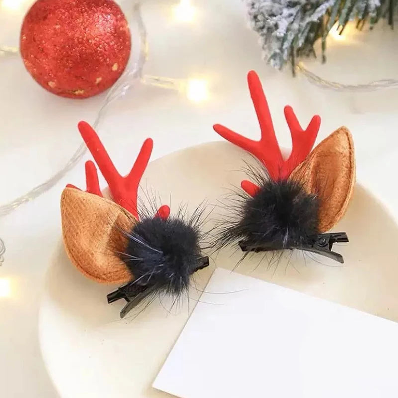 Christmas Reindeer Antler Barrettes and Headbands