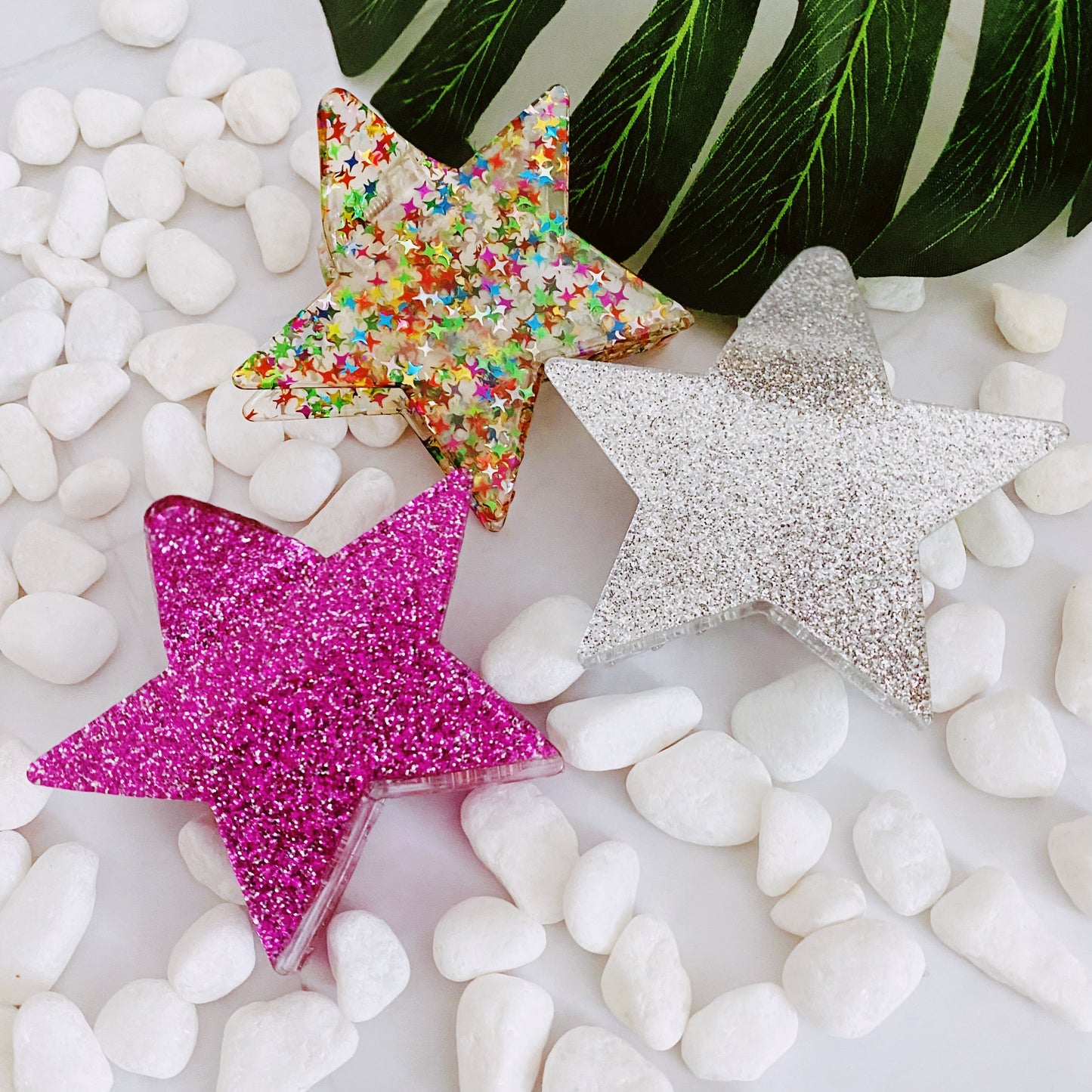 Dipped in Glitter Star Hair Claw