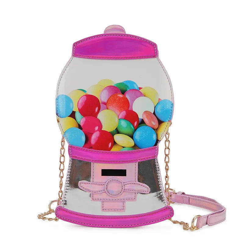 Novelty Crossbody Kawaii Gumball Machine Shaped Purses and Handbags for Women - Totes and Tangles