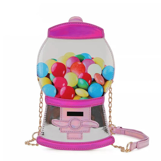 Novelty Crossbody Kawaii Gumball Machine Shaped Purses and Handbags for Women - Totes and Tangles