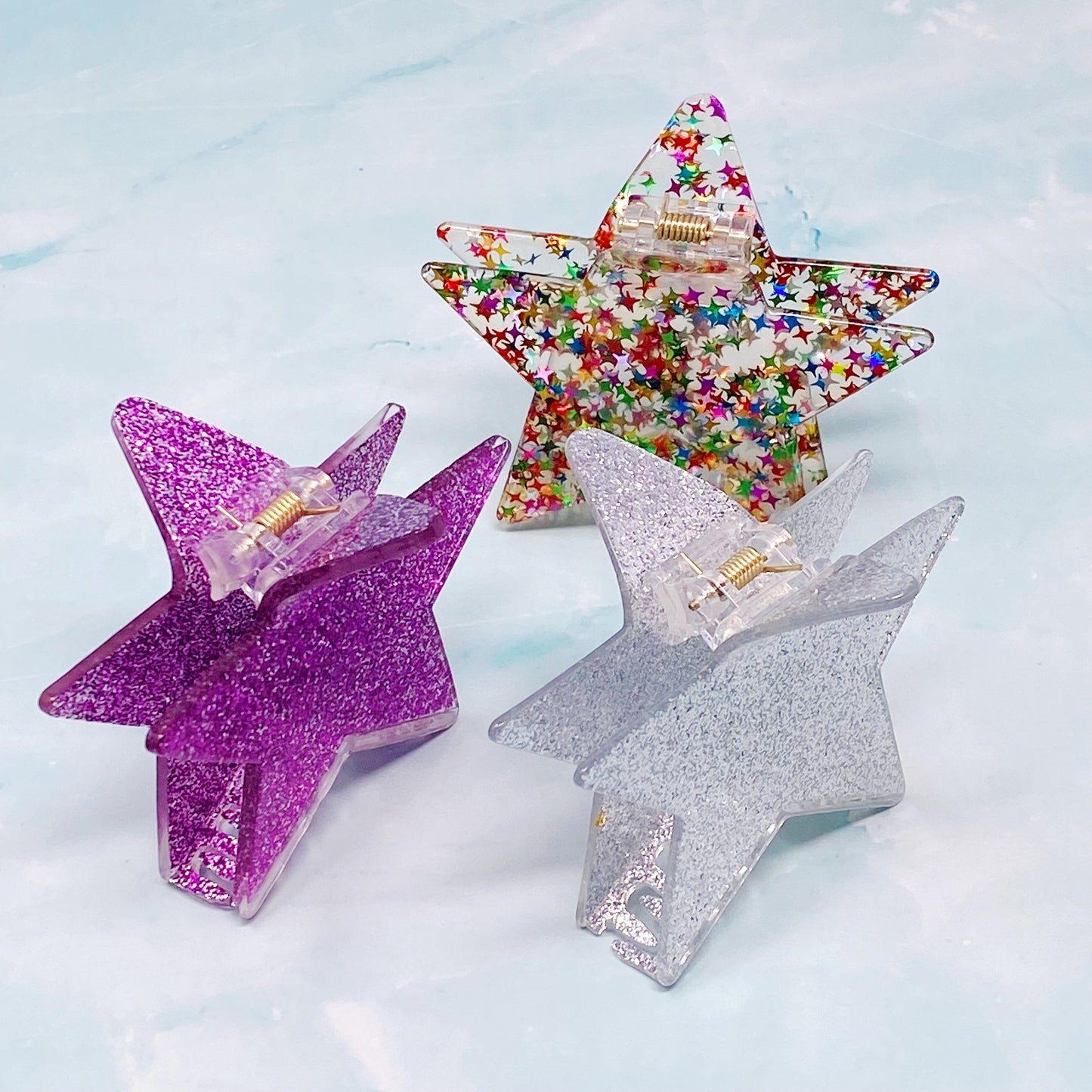 Dipped in Glitter Star Hair Claw