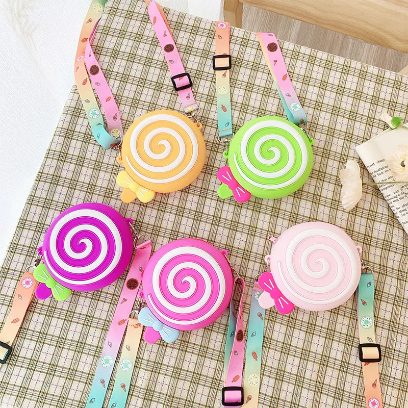 Cute Donut Silicone Coin Purse Pocket Mini Shoulder Bag Girls Daily Storage Bag - Totes and Tangles