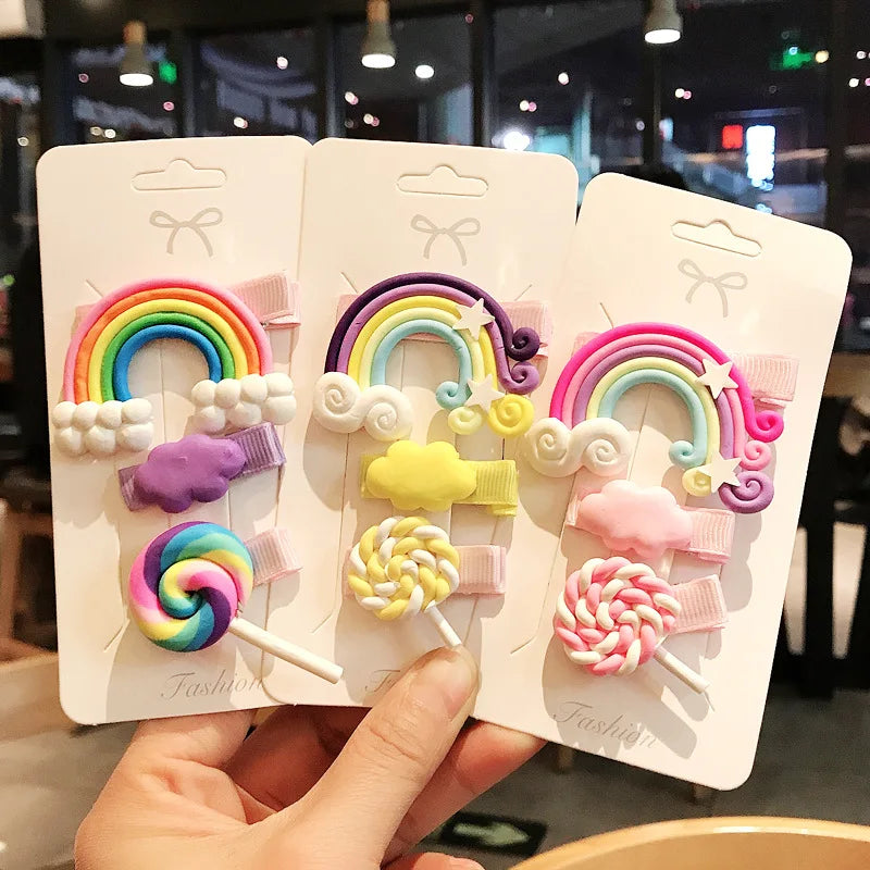 Candy Rainbow Cuteness 3 piece barretts