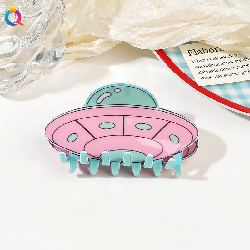 Alien Spaceship Blast Hair Claw - Clip