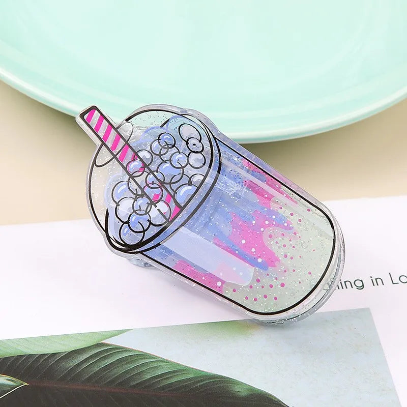 Summer Cute Ice Cream Hair Claw Clip Creative Cartoon Popcorn Milk Tea Coffee Crab Hair Clip for Women Girl Hair Accessories