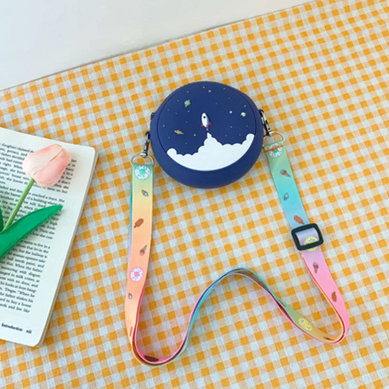 Cute Donut Silicone Coin Purse Pocket Mini Shoulder Bag Girls Daily Storage Bag - Totes and Tangles