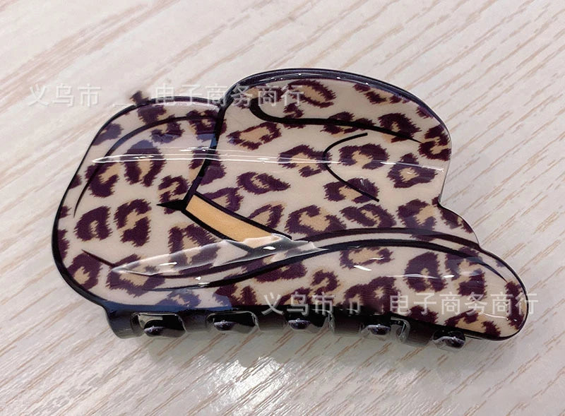 Dropshipping Low Moq 2022 Hot Selling Acrylic Western Cowboy Hat Hair Claw Clip Cowgirl Boot Cowboys Hair Claws