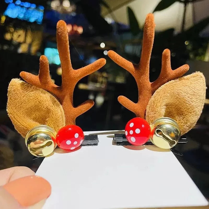 Christmas Reindeer Antler Barrettes and Headbands