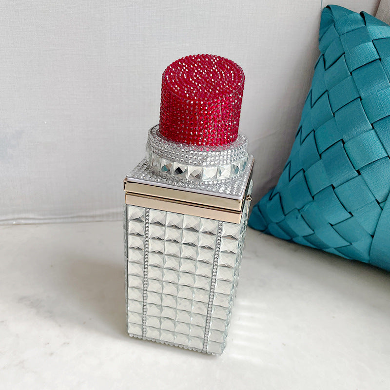 Hot New Crystal Bling Lip Purse Acrylic Box Evening Clutch Rhinestone Beaded Clutch Purse Evening Bags - Totes and Tangles