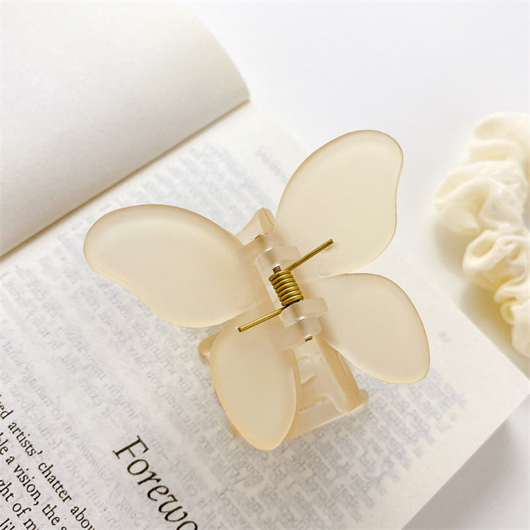 Frosted Butterfly Hair Claw Clip