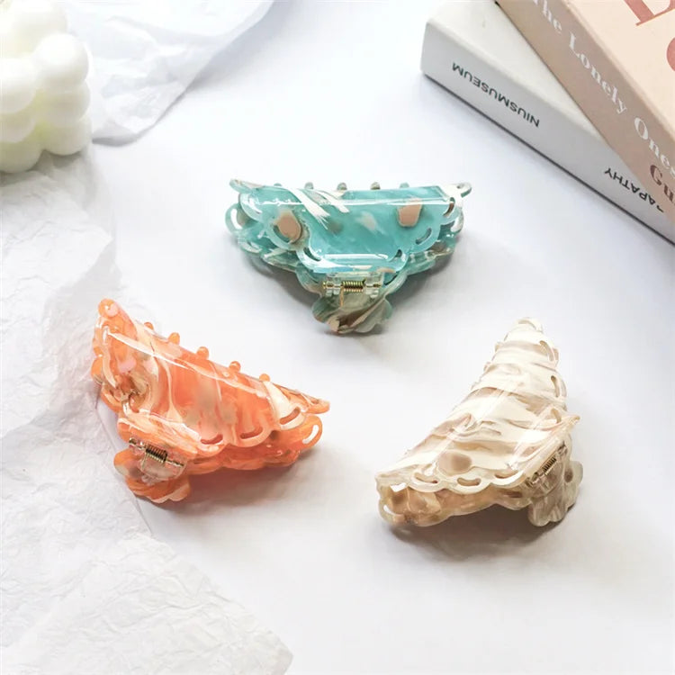 Woman Hair Claw Clip Hollow Out Acetate Hair Claw Advanced Gorgeous Drop Shape Claw Clip