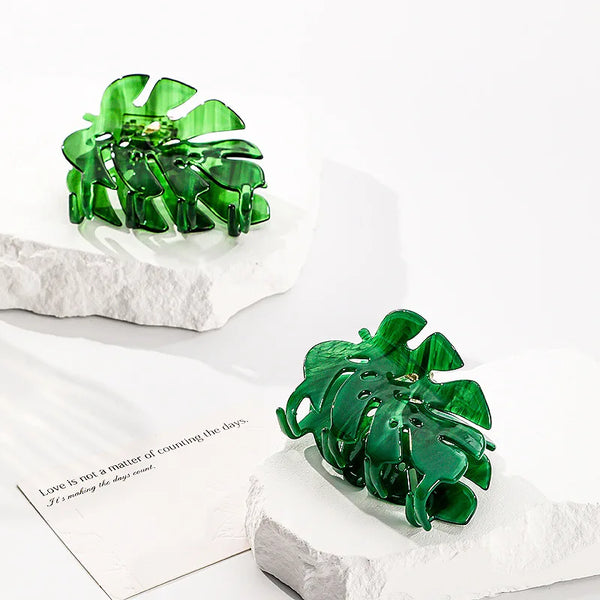 Monstera Leaf Hair Claw - Clip