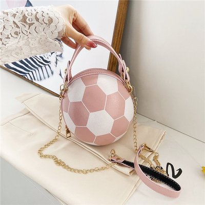 Hot Selling Custom Logo Bag Round Shape Basket Ball Wholesale Cute Bags Handbag Basketball Leather Purse