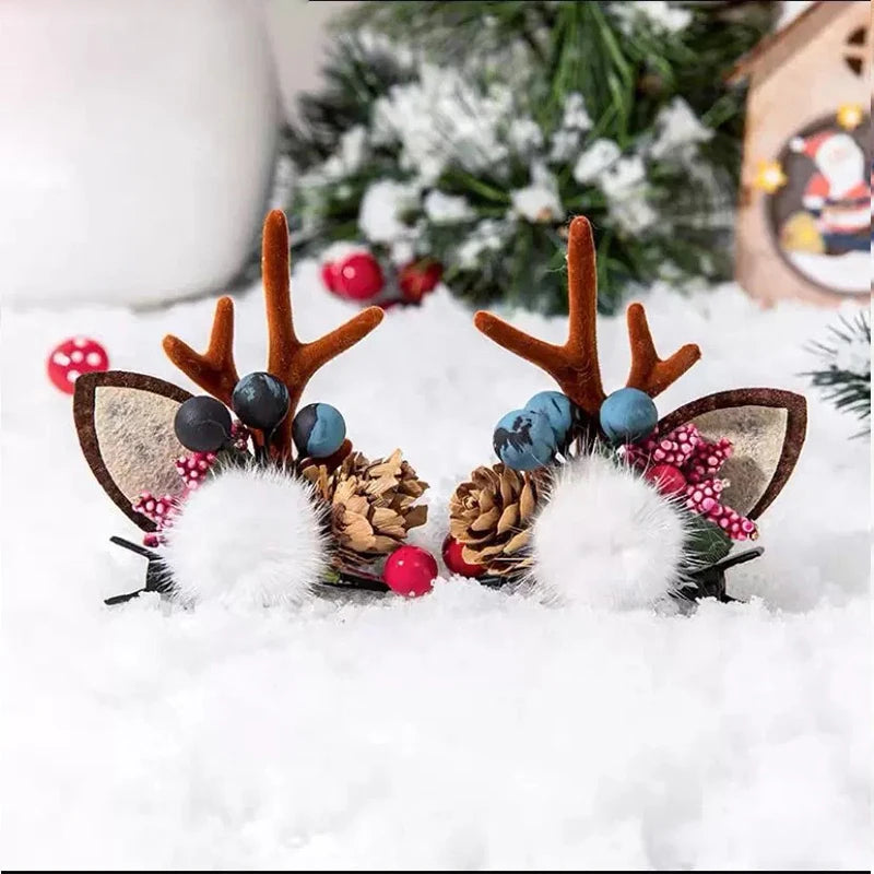 Christmas Reindeer Antler Barrettes and Headbands