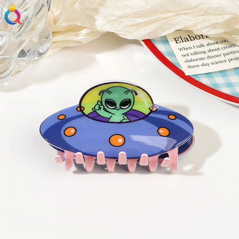 Alien Spaceship Blast Hair Claw - Clip