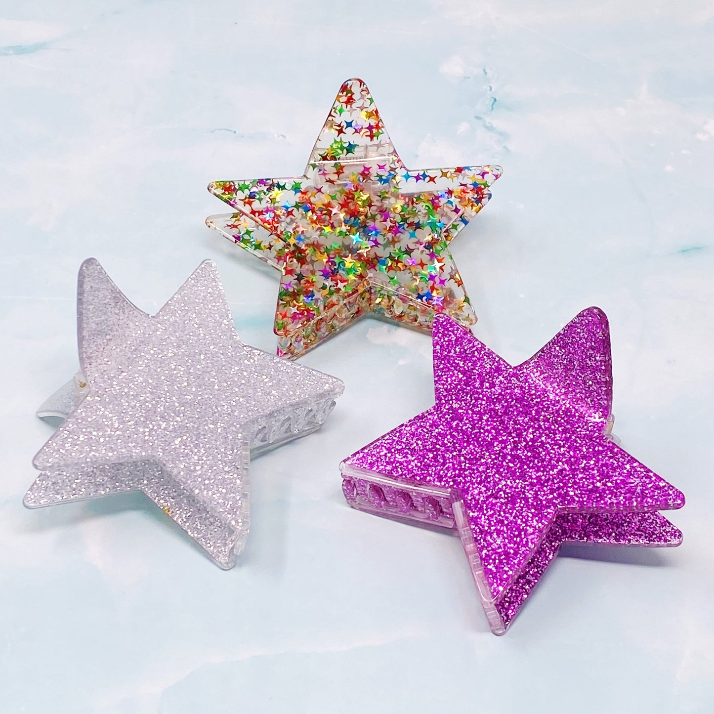Dipped in Glitter Star Hair Claw