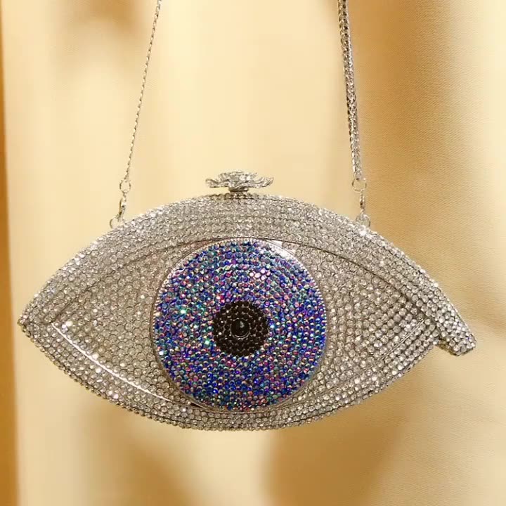 Evil  Eye  Rhinestone Purse - Totes and Tangles
