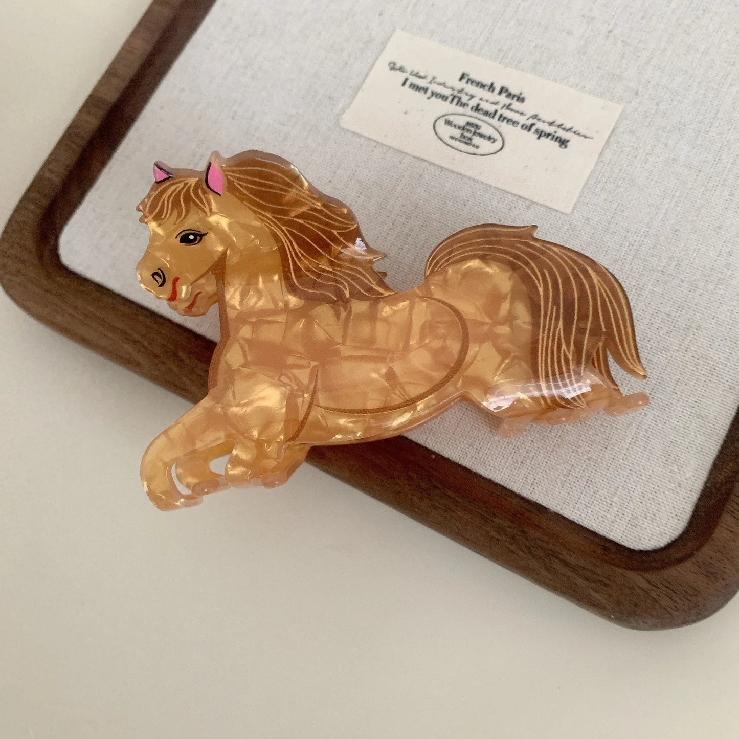 New Forest Animal Hair Claw Clip Cute Cartoon Horse Alpaca Acrylic Grab Hair Clip Shark Clip for Woman Hairpin Hair Accessories