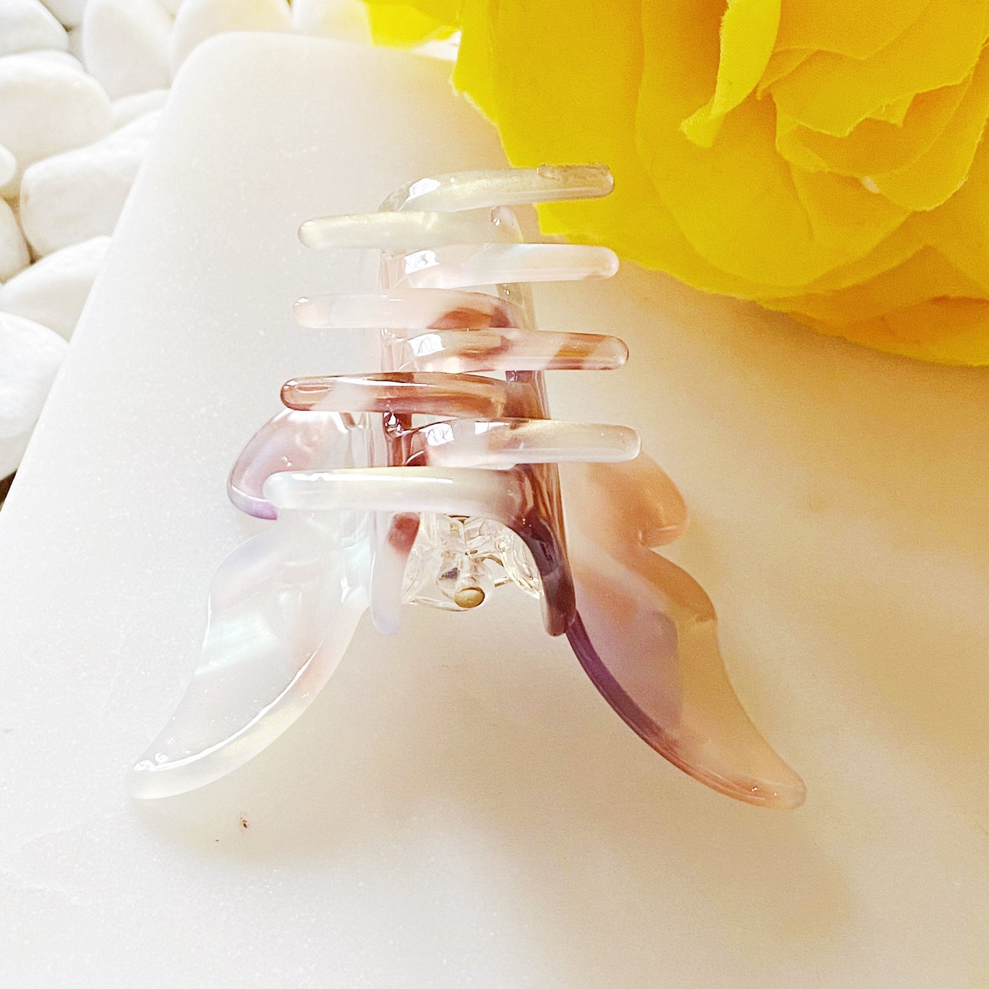 Tortoise and Holo Butterfly Hair Claw