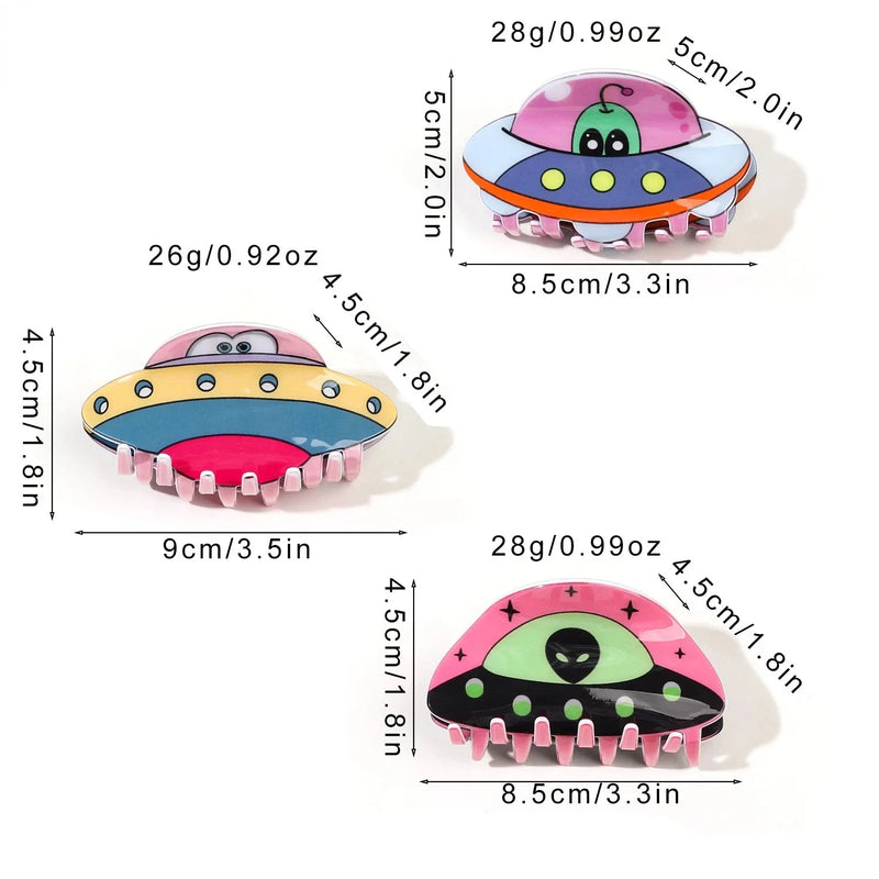 Alien Spaceship Blast Hair Claw - Clip