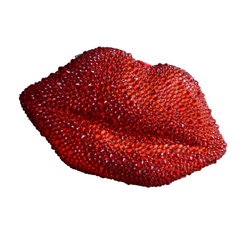 Hot New Crystal Bling Lip Purse Acrylic Box Evening Clutch Rhinestone Beaded Clutch Purse Evening Bags - Totes and Tangles
