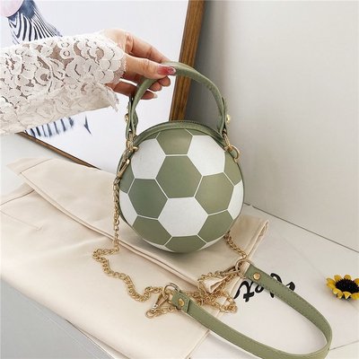 Hot Selling Custom Logo Bag Round Shape Basket Ball Wholesale Cute Bags Handbag Basketball Leather Purse