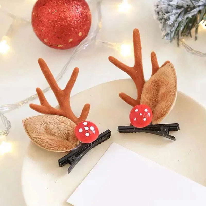 Christmas Reindeer Antler Barrettes and Headbands