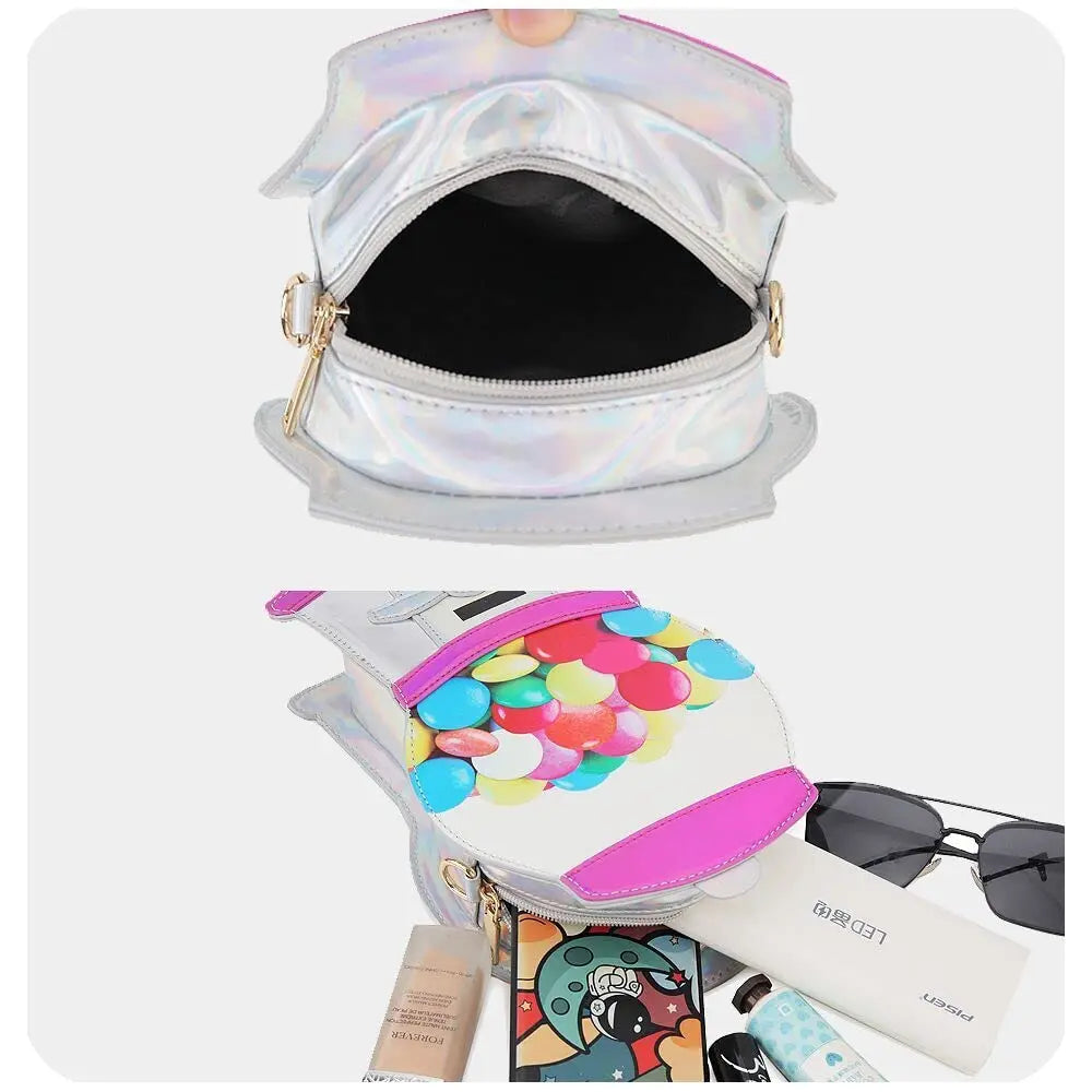 Novelty Crossbody Kawaii Gumball Machine Shaped Purses and Handbags for Women - Totes and Tangles