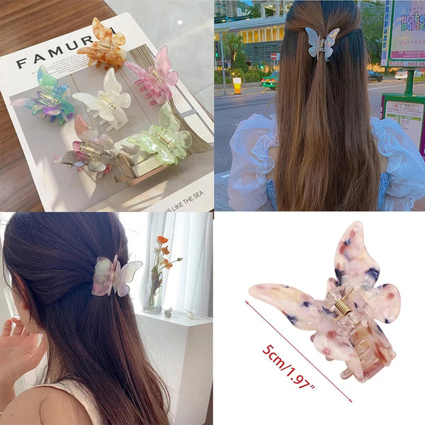 Butterfly Tie-Dye Hair Claw -Clip