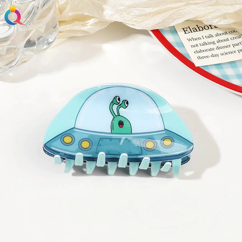 Alien Spaceship Blast Hair Claw - Clip