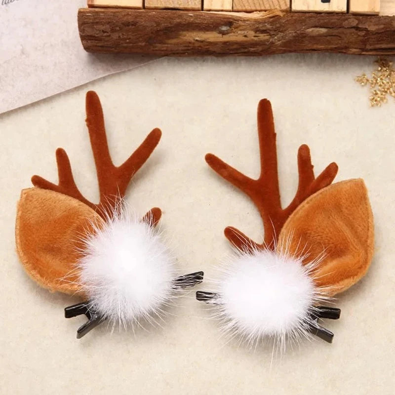 Christmas Reindeer Antler Barrettes and Headbands