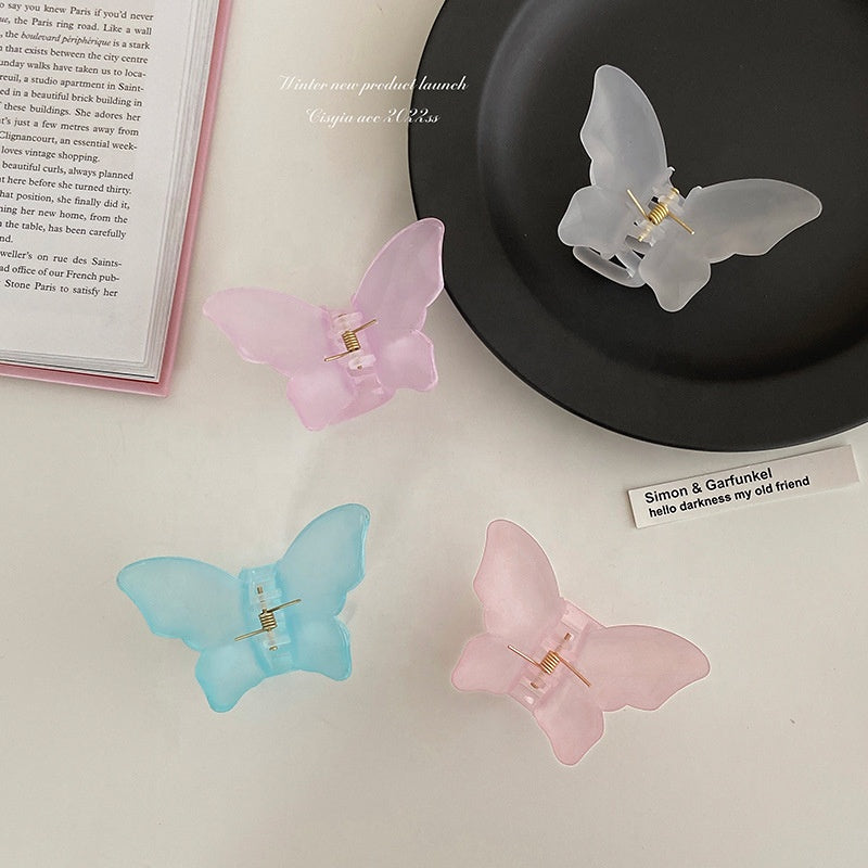 Frosted Butterfly Hair Clips - Totes and Tangles