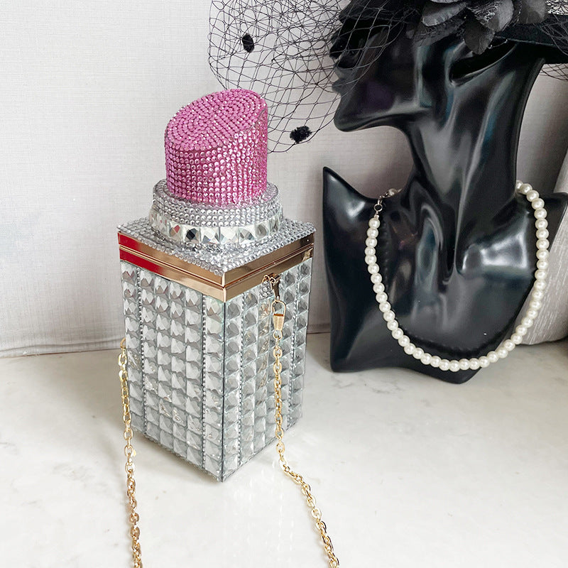 Hot New Crystal Bling Lip Purse Acrylic Box Evening Clutch Rhinestone Beaded Clutch Purse Evening Bags - Totes and Tangles