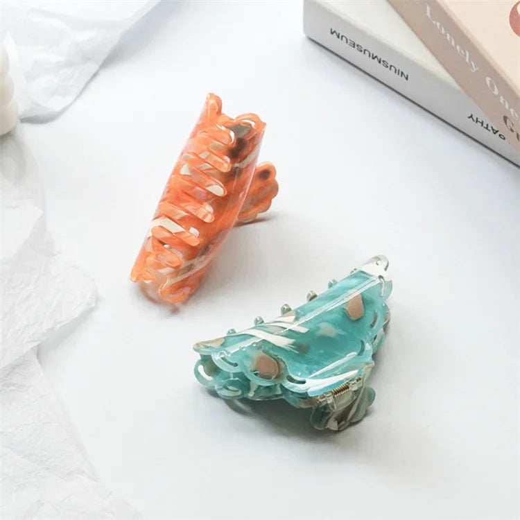 Woman Hair Claw Clip Hollow Out Acetate Hair Claw Advanced Gorgeous Drop Shape Claw Clip