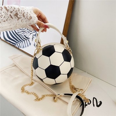 Hot Selling Custom Logo Bag Round Shape Basket Ball Wholesale Cute Bags Handbag Basketball Leather Purse
