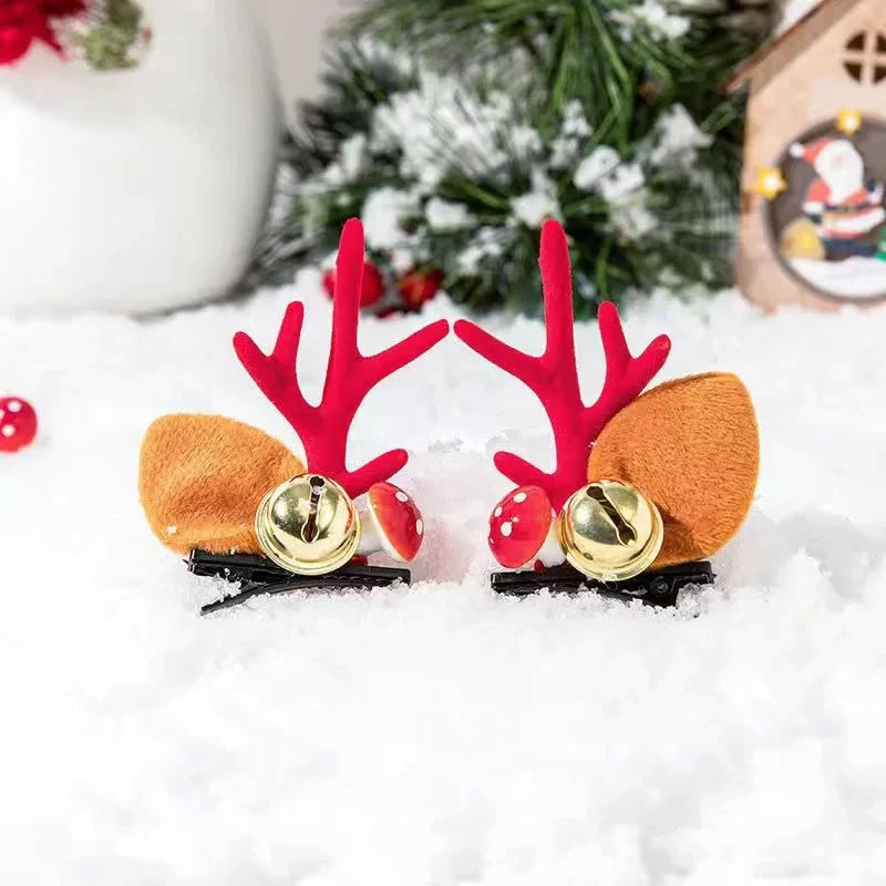 Christmas Reindeer Antler Barrettes and Headbands