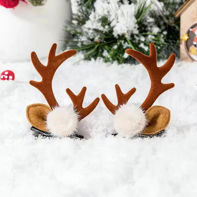 Christmas Reindeer Antler Barrettes and Headbands