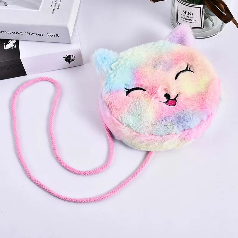 New Fashion Children Girls Shoulder Bag Cute Unicorn Animals Messenger Bag Kids Keys Coin Purse Cute Princess Mini Handbag - Totes and Tangles