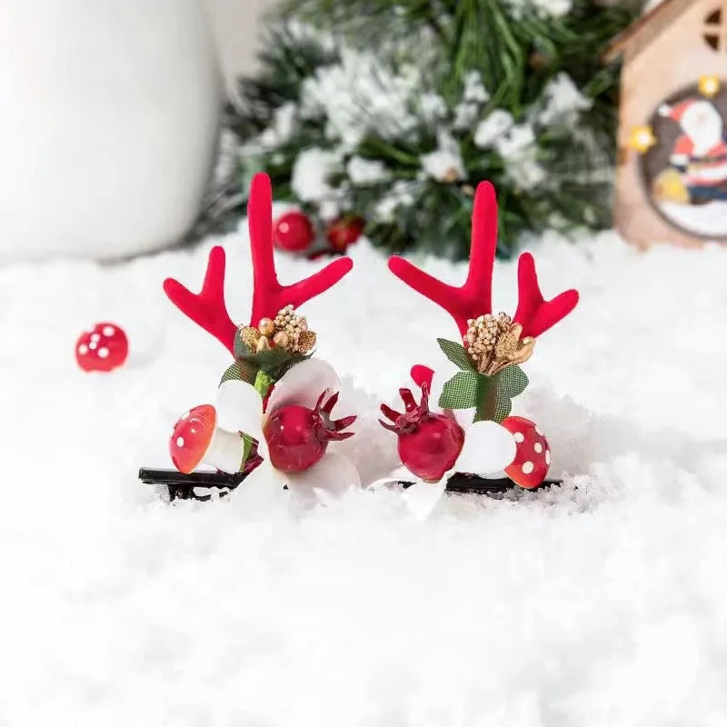 Christmas Reindeer Antler Barrettes and Headbands