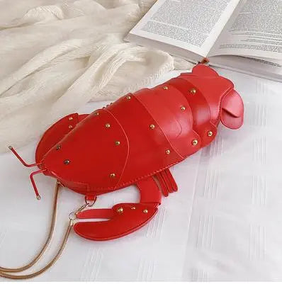 Cute Fashion Lobster Style Crossbody Mini Bag  Pu Leather Girl's Chain Purses and Handbags Women Shoulder Bag Clutch Bag - Totes and Tangles