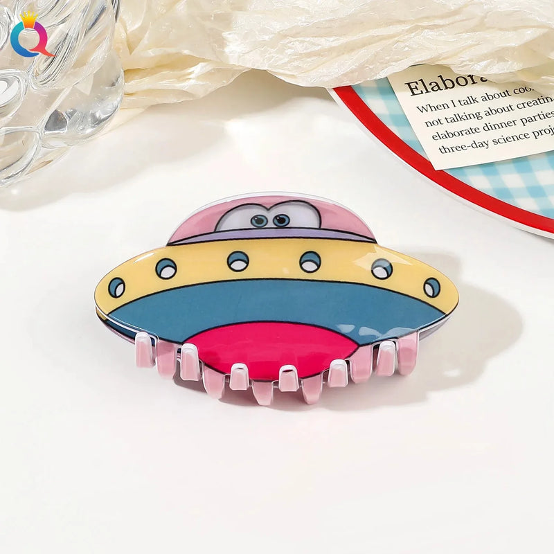 Alien Spaceship Blast Hair Claw - Clip