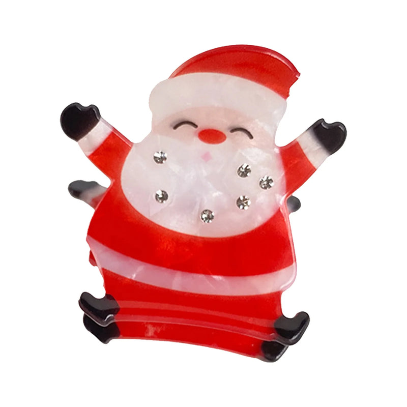 Santa and Penguin Christmas Hair Claw - Clip